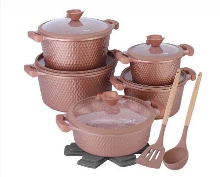 Diamond Nonstick Cookware Set (15pcs)